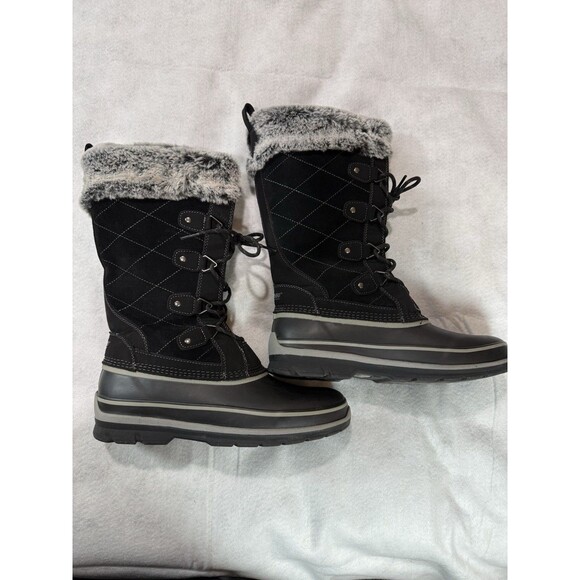 Womens Khombu Winter Boots Black Size 10 - Picture 6 of 7